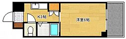 第2コーポみささ 1Kの間取図画像