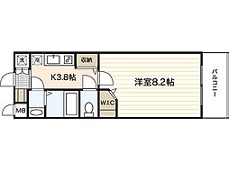 Axis大塚西 1Kの間取図画像