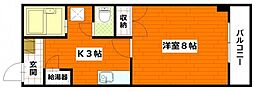 マインドリバーサイドマンション 1Kの間取図画像