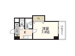 サンコーポ横川 1Kの間取図画像