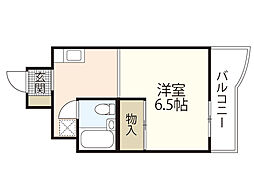 東雲コーポ 1Kの間取図画像