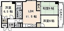 ドリーム中村 3LDKの間取図画像