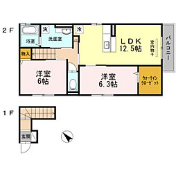 コンフォール 2LDKの間取図画像