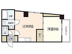 ピアーチェ住吉 1LDKの間取図画像