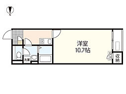 レオネクストステージ5 1Kの間取図画像