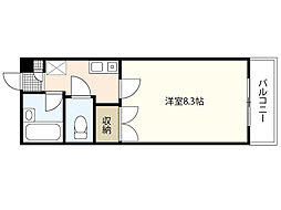 第2中福ビル 1Kの間取図画像