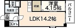 タウン五日市 1LDKの間取図画像