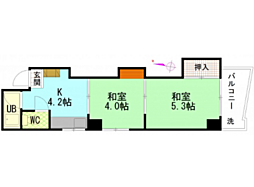 エビスヤビル 2Kの間取図画像
