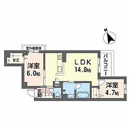 Casa Regio 2LDKの間取図画像