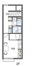 レオパレスアンパイヤー 1Kの間取図画像
