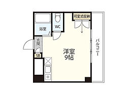 ルミネ己斐 ワンルームの間取図画像