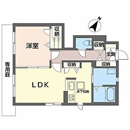 シャーメゾンヴィラ2 1LDKの間取図画像