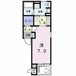 ラ・メゾン和 ワンルームの間取図画像