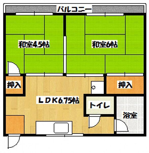 ミトビル ｜広島県広島市西区中広町2丁目(賃貸マンション2DK・4階・38.00㎡)の写真 その2