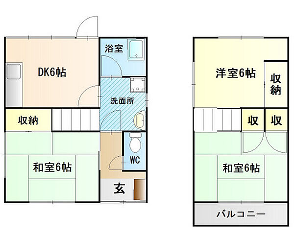 岡本貸家　B ｜広島県広島市安佐南区長束5丁目(賃貸一戸建3DK・--・63.17㎡)の写真 その2