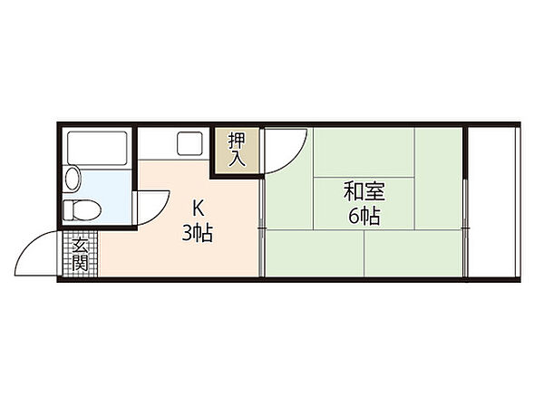 ハイムミヤマ ｜広島県広島市西区高須1丁目(賃貸マンション1K・1階・19.44㎡)の写真 その2