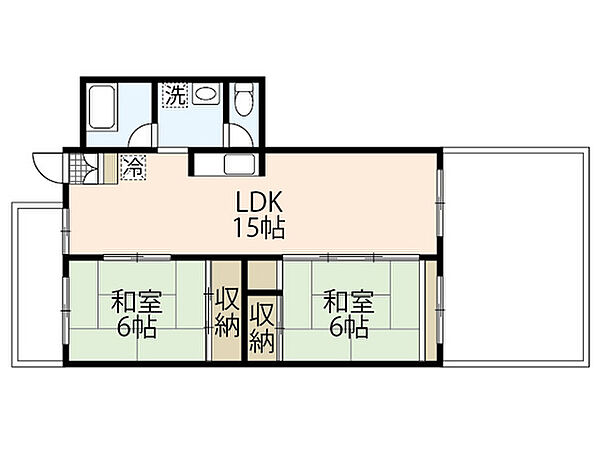 清水ビル 0301｜広島県広島市中区本川町2丁目(賃貸マンション2LDK・3階・61.40㎡)の写真 その2