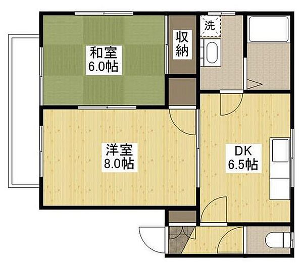 エスポワールデュー ｜広島県広島市安佐南区西原2丁目(賃貸アパート2DK・1階・44.00㎡)の写真 その2