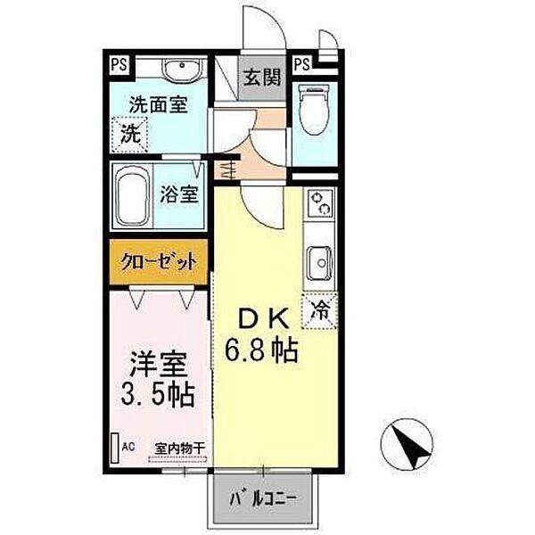 サウス　フイス ｜広島県広島市安芸区船越5丁目(賃貸アパート1DK・2階・30.05㎡)の写真 その2