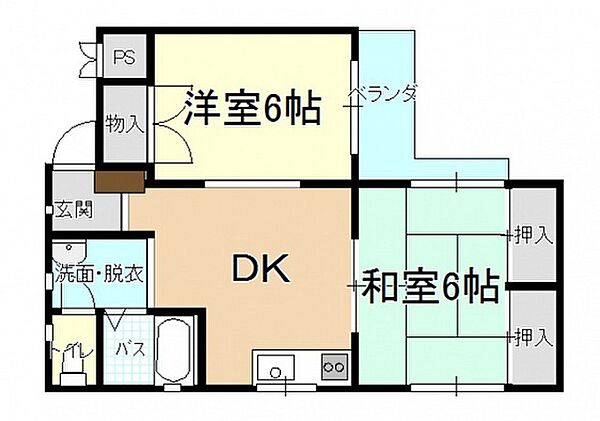 メゾンさかえ ｜広島県広島市安佐南区西原2丁目(賃貸マンション2LDK・3階・45.45㎡)の写真 その2