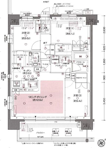 ガーラ・レジデンス船堀プロムナード ｜東京都江戸川区松江4丁目(賃貸マンション3LDK・7階・71.80㎡)の写真 その2