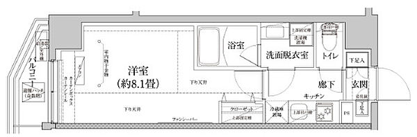 ティモーネプレミアム蒲田 ｜東京都大田区蒲田4丁目(賃貸マンション1K・8階・25.02㎡)の写真 その2