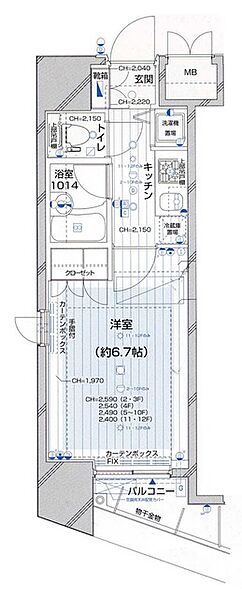 グラーサ東京イースト ｜東京都中央区新川2丁目(賃貸マンション1K・4階・21.28㎡)の写真 その2