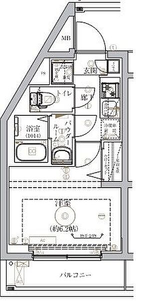 ベルシード武蔵小杉ノース 302｜神奈川県川崎市中原区丸子通2丁目(賃貸マンション1K・3階・21.03㎡)の写真 その2