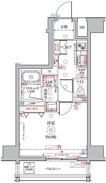 クレヴィスタ三ノ輪 ｜東京都台東区三ノ輪1丁目(賃貸マンション1K・9階・25.93㎡)の写真 その2