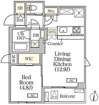 アジールコート方南町テラス 504 ｜ 東京都杉並区堀ノ内2丁目18（賃貸マンション1LDK・5階・40.98㎡） その2