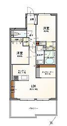 ルネプライディア 2LDKの間取図画像