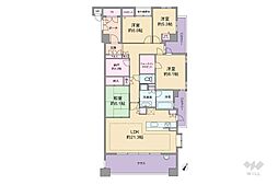プレシアスシティ・ザ・シーズンズC棟 4LDKの間取図画像