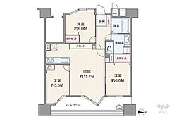 ネオグランデ藤ケ丘 3LDKの間取図画像