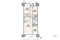 セントアイナ藤が丘ヴァロ棟 3LDKの間取図画像
