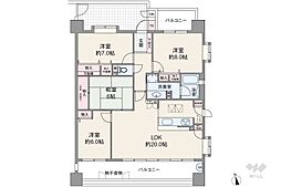 フレストスクエア名東神里 4LDKの間取図画像