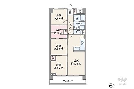 3LDK 間取り