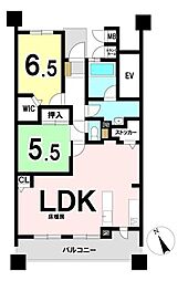テラスノバ鵜沼コンフォート 2LDKの間取図画像