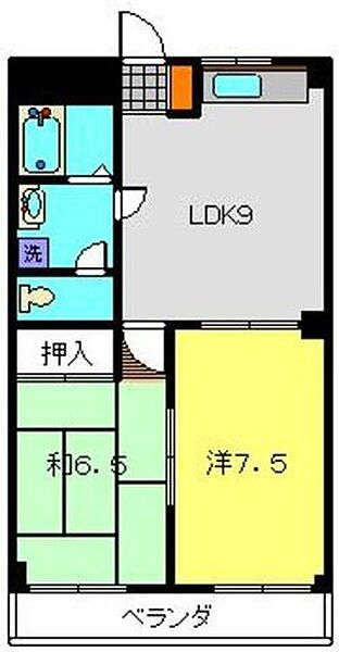 ハイツ27 202｜神奈川県横浜市鶴見区汐入町１丁目(賃貸マンション2LDK・2階・48.00㎡)の写真 その2