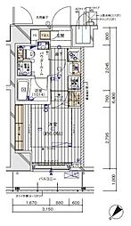 メインステージ川崎イースト 1Kの間取図画像