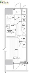 ARKMARK大森町ASYLCOURT 1Kの間取図画像