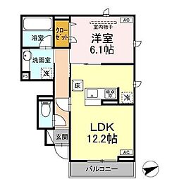 DORA(ドーラ)102 1LDKの間取図画像