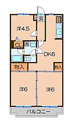 プレサージュ川崎 3DKの間取図画像