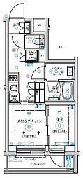 セジョリ武蔵小杉 1DKの間取図画像