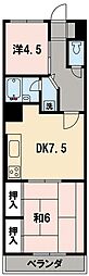 グレイスヒル二本木 2DKの間取図画像