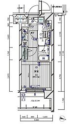 メインステージ川崎ウエスト 1Kの間取図画像