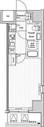 VERXEED阪東橋MAXIV 1Kの間取図画像