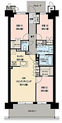 プレミスト鶴見花月総持寺ステーションフロント 3LDKの間取図画像