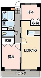 ペルセウス日吉 2LDKの間取図画像