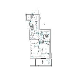 ラフィスタ横浜蒔田2 1Kの間取図画像