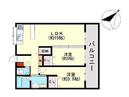 間取図画像 2LDK